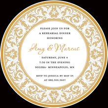 Brown Decorative Plate Rehearsal Dinner Invitations