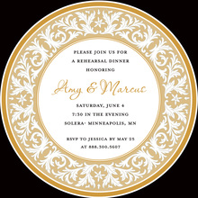 Brown Decorative Plate Rehearsal Dinner Invitations