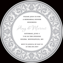 Lavender Decorative Plate Rehearsal Dinner Invitations