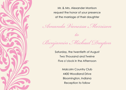 Vintage Pink Flourish Enclosure Cards