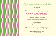 Beautiful Pink-Green Leaves Party Shower Invitations