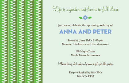 Contrast Modern Green RSVP Cards