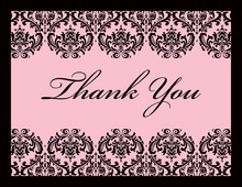 Modern Pink Ochre Thank You Cards