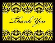 Modern Yellow Ochre Thank You Cards