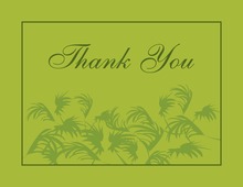 Swaying Palms Lime Thank You Cards