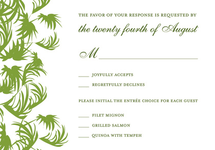 Swaying Palms Green Enclosure Cards