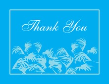 Swaying Palms Blue Thank You Cards