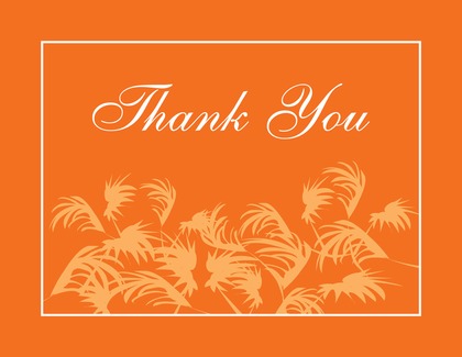 Swaying Palms Pink Thank You Cards