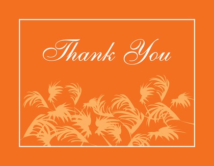 Swaying Palms Orange RSVP Cards