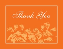 Swaying Palms Orange Thank You Cards