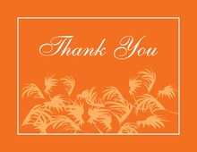 Swaying Palms Orange Thank You Cards