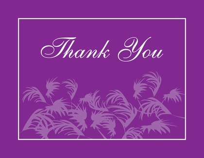 Swaying Palms Purple Invitation