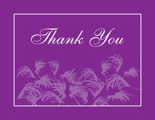 Swaying Palms Purple Thank You Cards