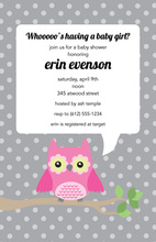 Splendid Little Baby Girl Invitations