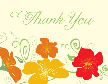 Bright Flower Jubilee Thank You Cards