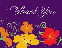 Modern Jubilee Purple Thank You Cards