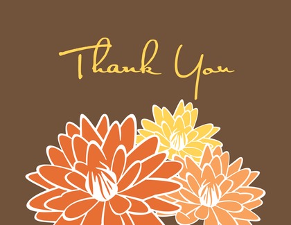 Pink Blooms Thank You Cards