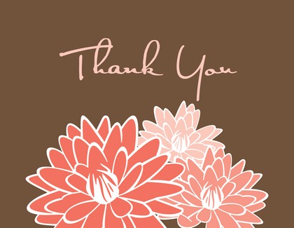 Peach Blooms Thank You Cards
