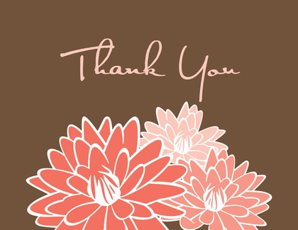 Purple Blooms Thank You Cards