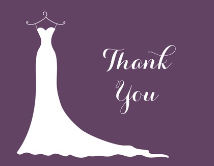 Bridal Gown Mint Thank You Cards
