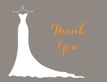 Orange Gown Dresses Thank You Cards