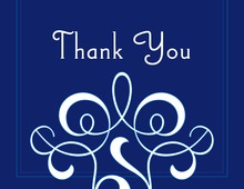 Whiskey Bottle Blue Plaid Thank You Cards