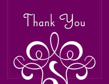 Elegant Lovely Purple Thank You Cards