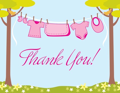 Clothes Baby Boy Thank You Cards