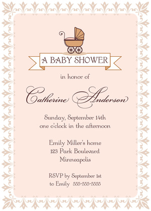 Tiny Scroll Fourish Invitation