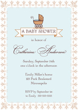 Peeking Baby Boy Invitation