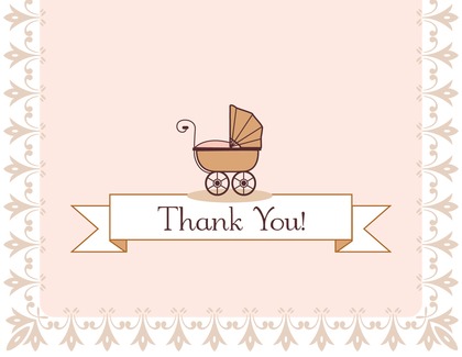 Unique Flourish Style Thank You Cards