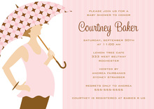 Pretty Woman Pregnant Floral Invitation