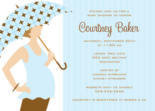 Three Baloons For Baby Boy Invitation