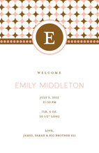 Initial Stamp Pink Invitations