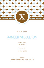 Initial Stamp Blue Baby Invitation