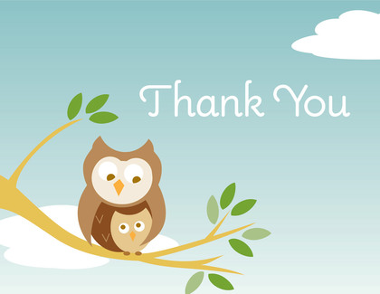 On Branch Girl Thank You Cards