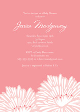 Stylish Flower Pink Shower Invitations