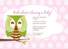 Wonderful Owl Girl Invitations