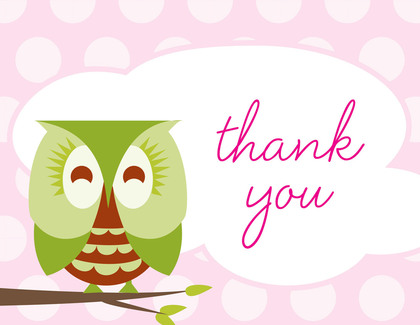 Sleepy Owl Thank You Cards