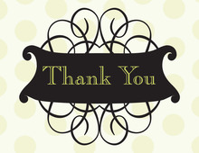 Modern Flourish Pattern Thank You Cards