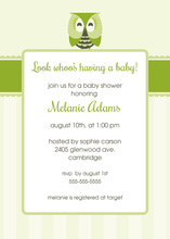 New Baby Owl Invitation