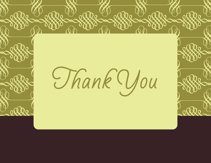 Trendy Horizontal Thank You Cards