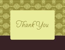 Classic Flourish Green Thank You Cards