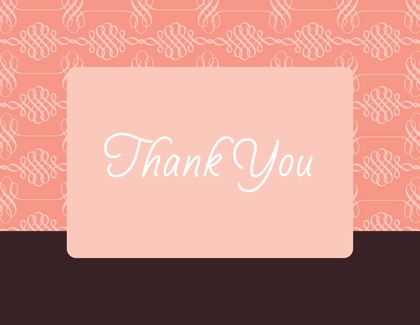 Formal Grey Pattern Thank You Cards
