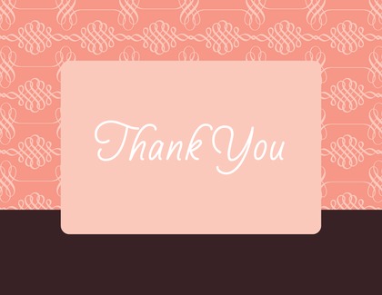 Trendy Horizontal Thank You Cards