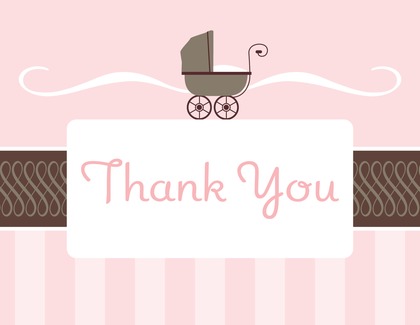 Classic Buggy Boy Thank You Cards