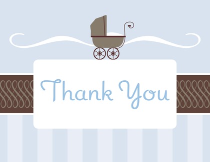 Classic Buggy Girl Thank You Cards