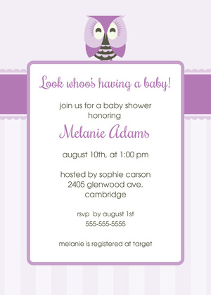 Adorable Owl Boy Baby Shower Invitations