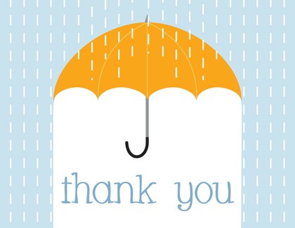 Unique Trendy Umbrella Thank You Cards