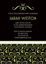 Victorian Monogram Style Flourish Invitations